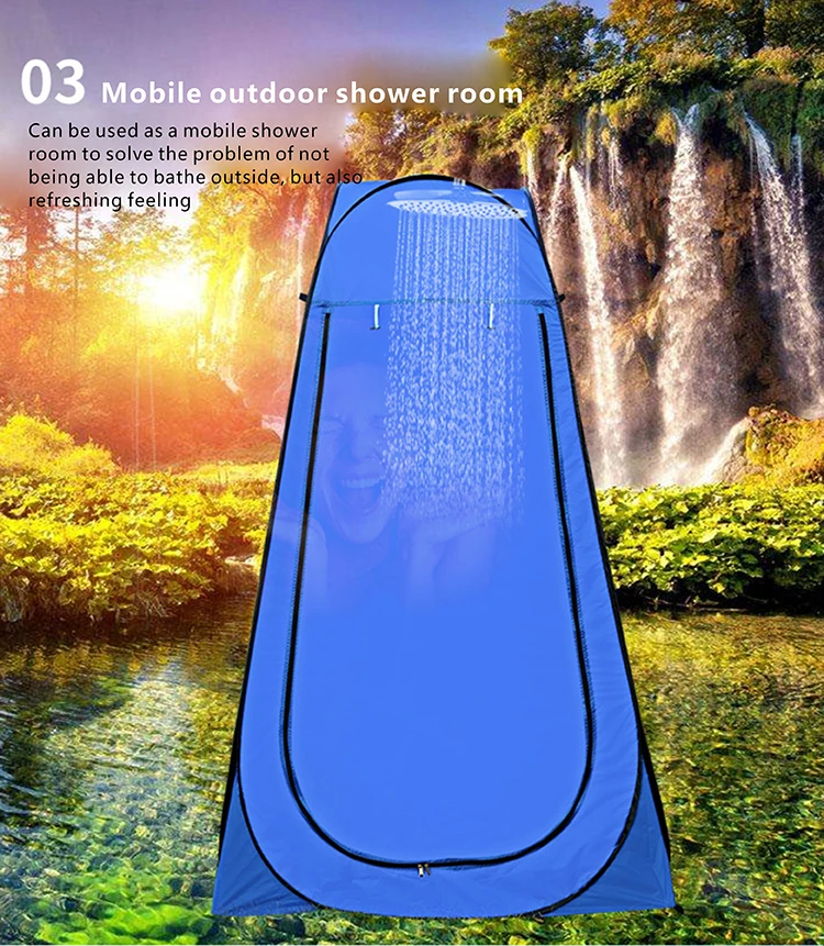 Convenient outdoor dressing room outdoor shower toilet 210T splash resistant coating whosale outside dressing tent