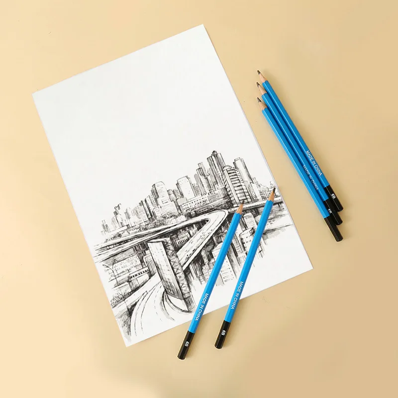XinyiArt Professional Custom Logo 3H 5H 7H B 2B 4B 5B 6B 8B 10B 12B 14B Drawing Pencil Sketch Pencil For Artist Beginner