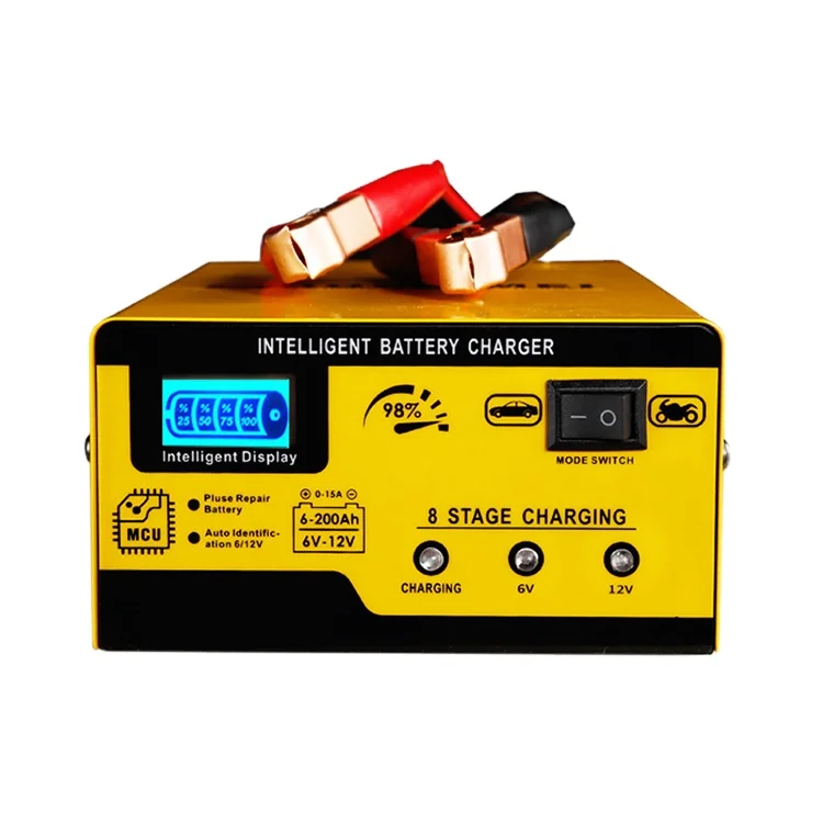 Заводское свинцово-Кислотное зарядное устройство 12VDC 6VDC 10A 15A