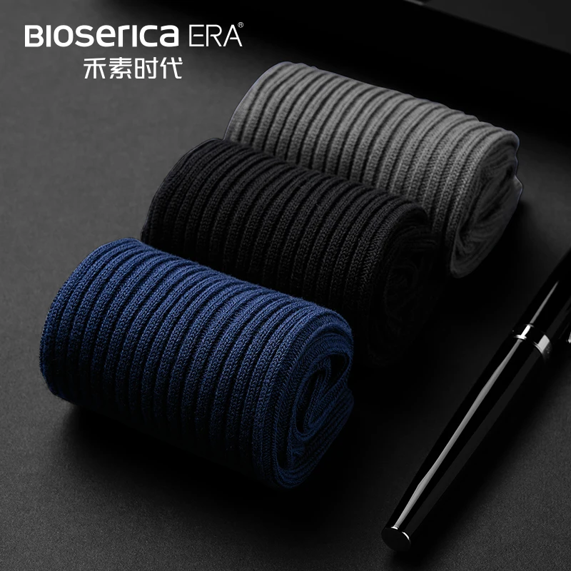 Bioserica Era men dress socks cotton deodorant 15days no washing custom socks Business Socks Anti odor