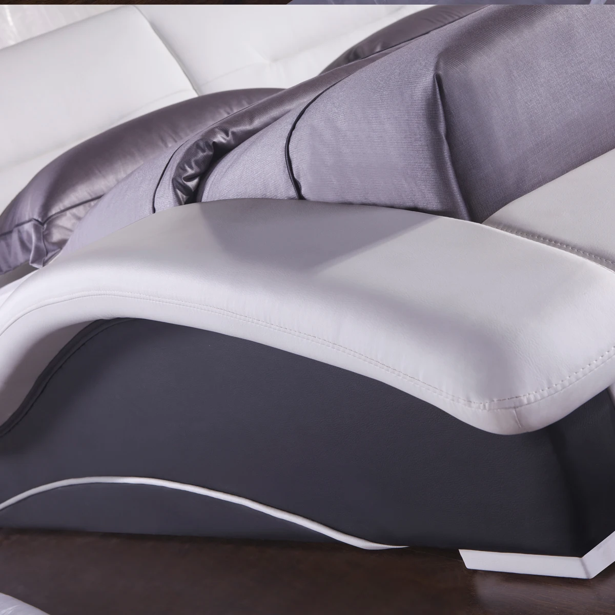 synthetic leather latest design bed white leather king bed frame bedroom bed