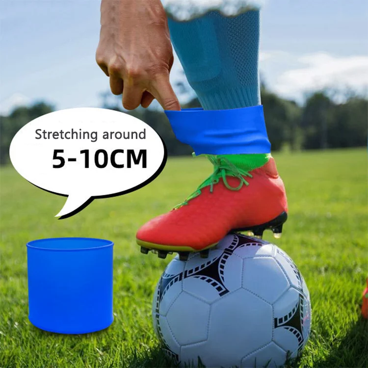 Soccer Silicone Anti Slip Grip Tapes Shin Guard Straps For Adult Youth kids