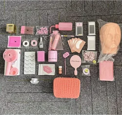 Free Sample Hot Selling Korean Eyelash Extension Training Kits Starter Lash Kit Set Professional Eyelash Extension Tools