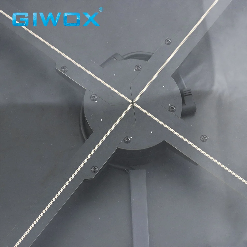 Новое устройство Giwox 75 Вт электрические вентиляторы 3d модель голографический вентилятор с крышкой IP65 Водонепроницаемый светодиодный