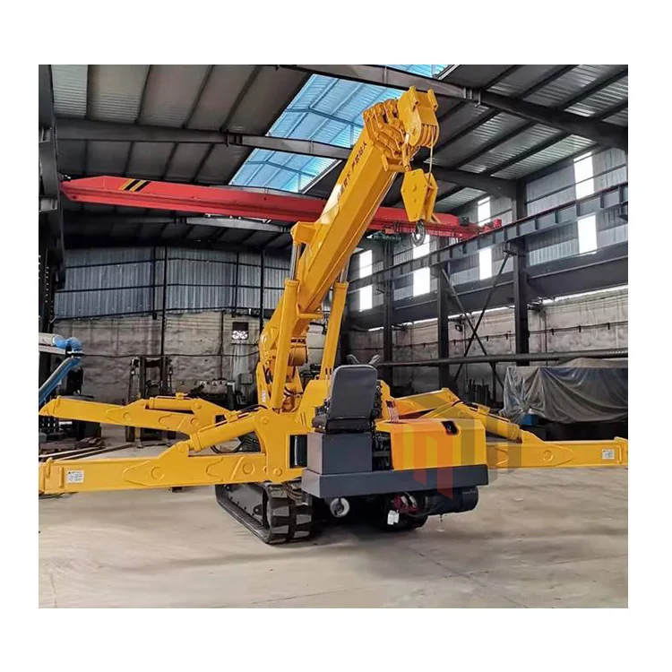 Diesel Engine Spider Crane Hoist Man Bucket Lift Tracked Remote Control Spider Crawler Crane