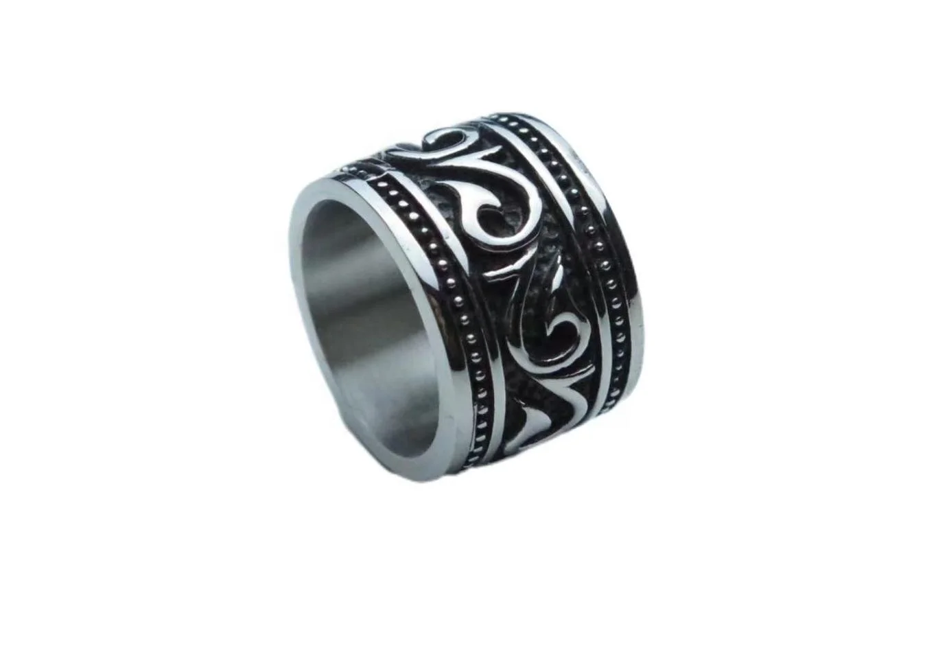 custom logo 316L Stainless Steel Jewelry Engrave Dragon Custom Signet Men PUNK thumb Rings Vintage Celtic Ring