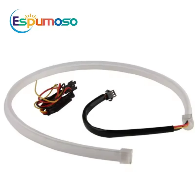 Espumoso Vehicle DRL Flexible 12V Tube Daytime Running Lights 30CM 45CM 60CM White Yellow Led Strip