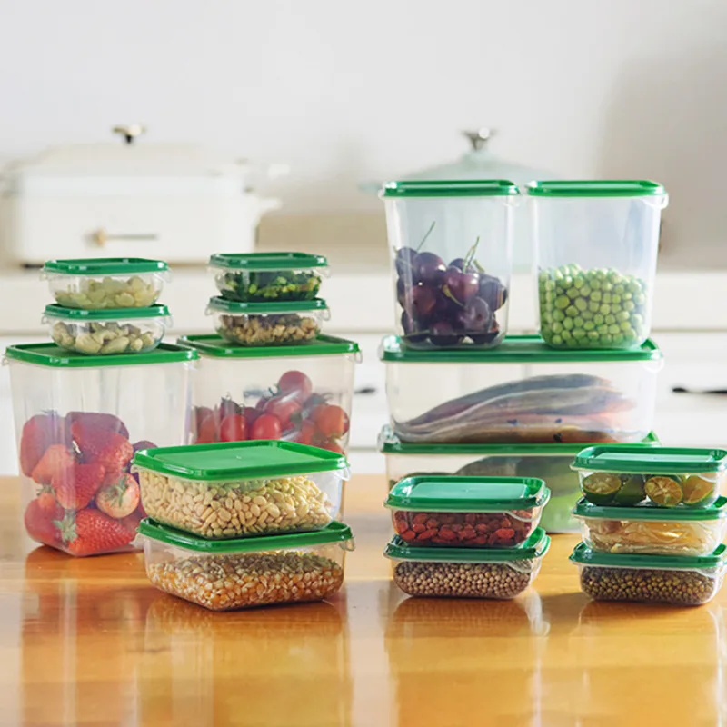 PP material plastic food storage container set with 17pieces