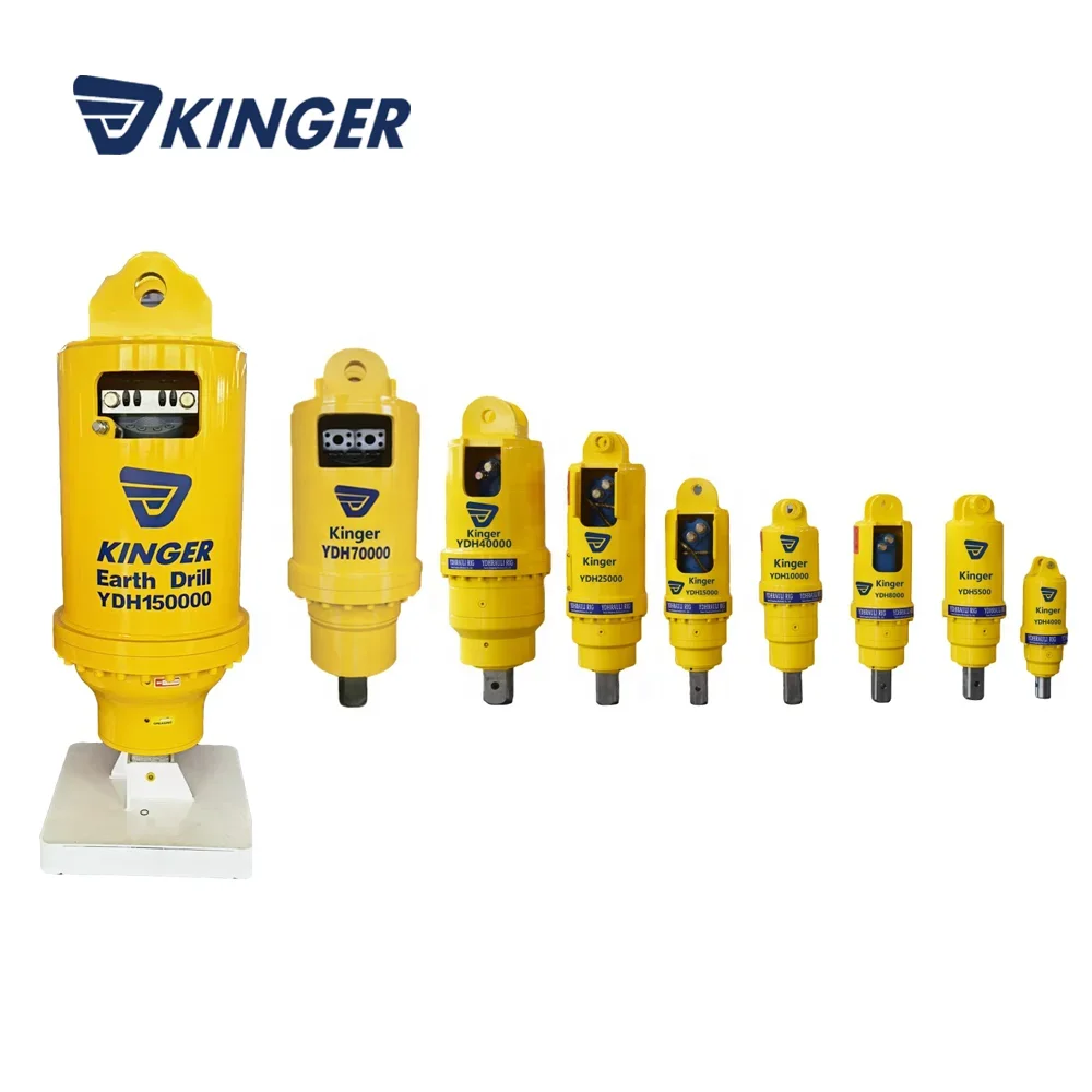 KINGER heavy duty hydraulic earth auger drill screw motor drive