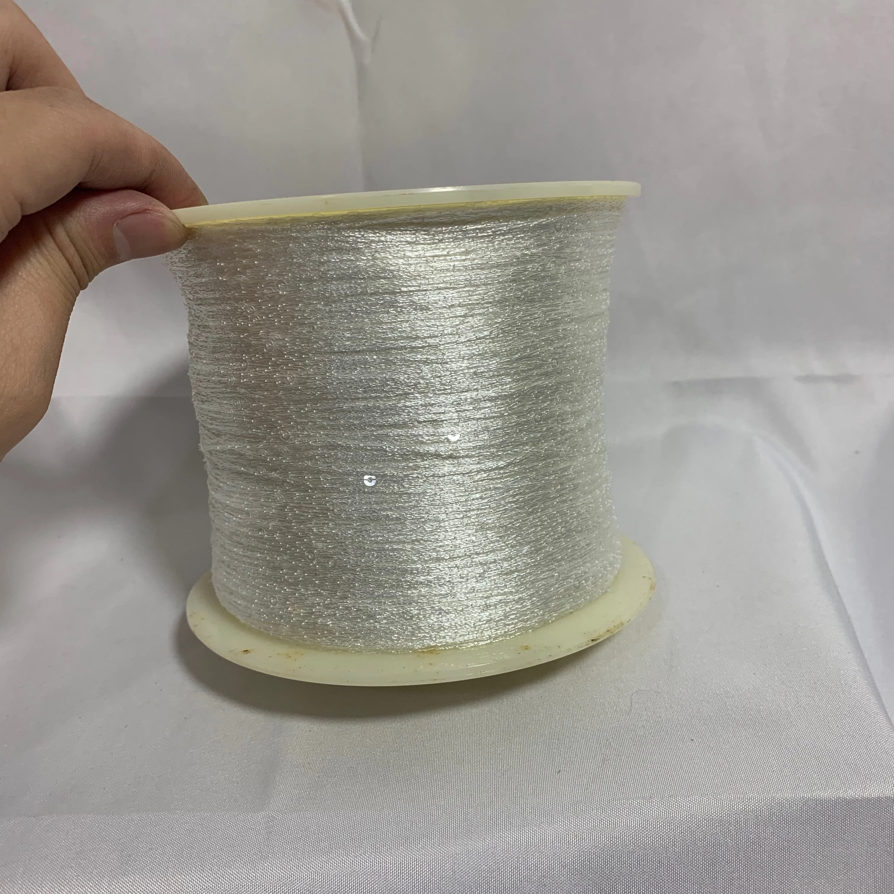 Factory Wholesale Fancy 100% Cotton Thread with Sequin 2mm 3mm Sequins Cotton Yarn for Knitting