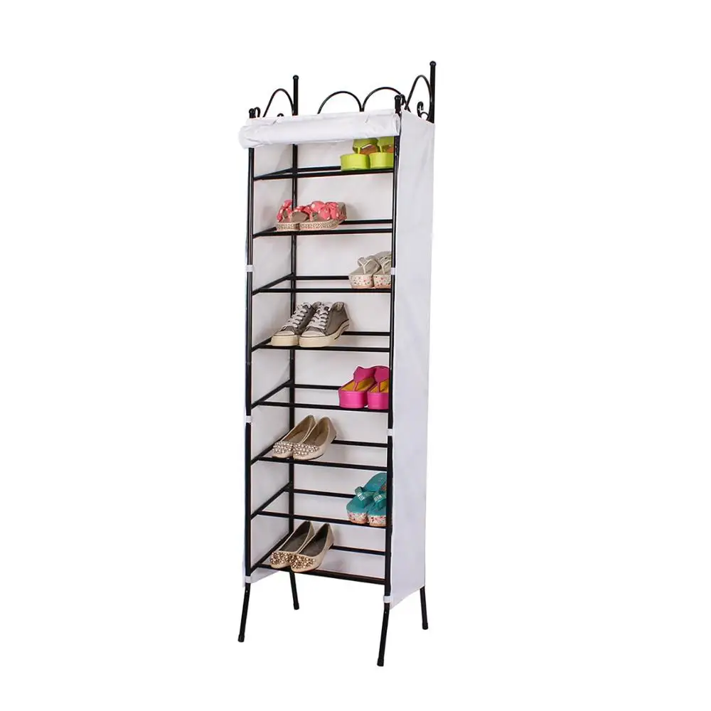 Hot Sale Furniture Heavy Duty Polyester Covered Shoe Cabinets Modern