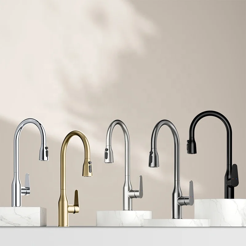 Kitchen Faucet Tap For Hotel Apartment Pull Down Kitchen Faucet 304 Stainless Steel Single Lever Kitchen Sink Mixer Faucets