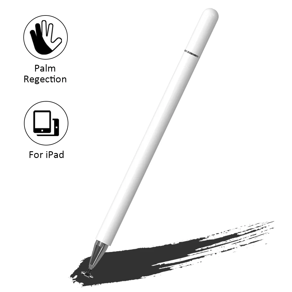 
Universal branded custom logo high sensitive tablet capacitive active stylus pen with fine silicon tip for touch screens 