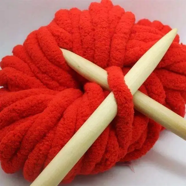 knitting soft micro 0.3 bulky 2 mm carpet velvet ice feather jumbo chenille yarn dying for glove
