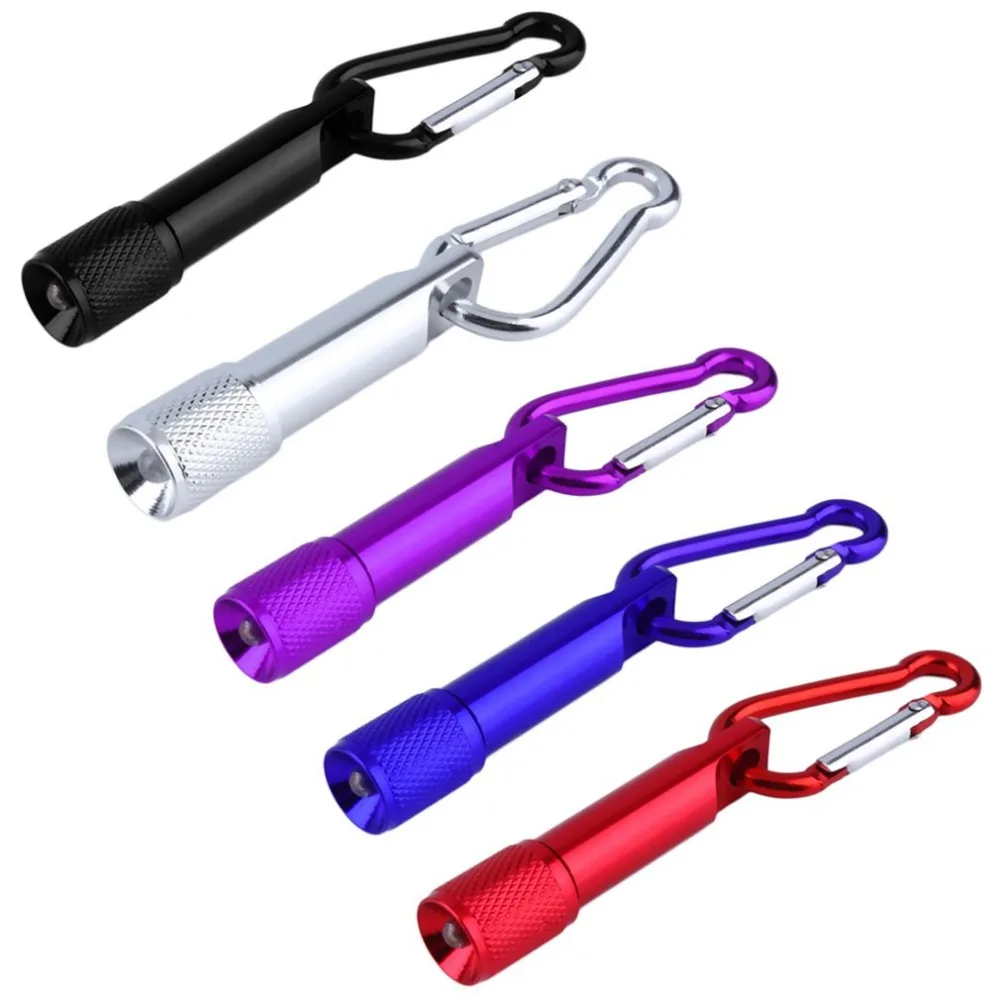 Colorful Super Bright Mini Portable LED Camping Flashlight Aluminum Keychain Keyring LED Light Self defense Torch Lamp outdoor