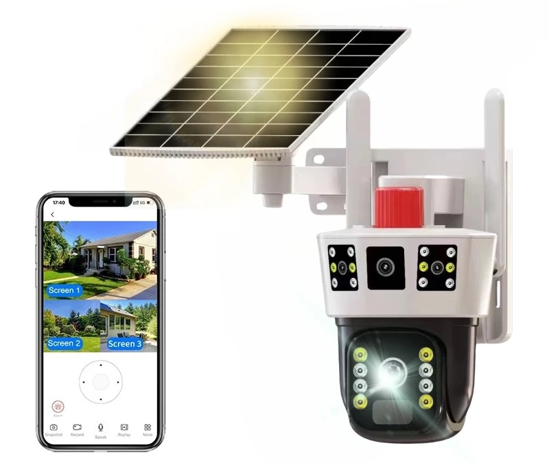 V380 4MP Outdoor Solar Camera Wireless CCTV Security Cameras V380 Solar 4G Network Camera