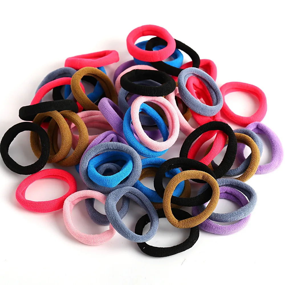 VRIUA 100 pcs/lot Kids Elastic Hair Bands Girls Children Hair Accessories Scrunchy Headbands Rubber Band Hair Rope