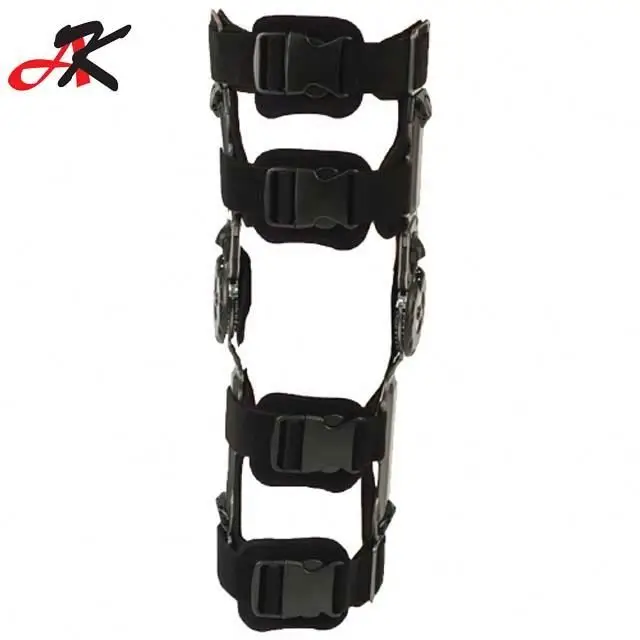 Knee splint support ROM hinged knee brace