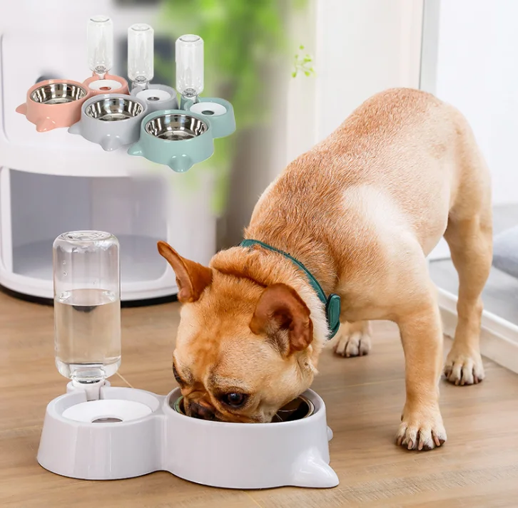 Automatic water dispenser pets dogs cats food bowl stainless steel
