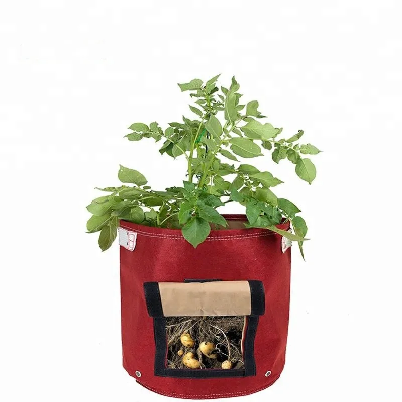OEM Nonwoven Fabric Pots 5 7 10 Gallon Flower Pot Plants Non Woven Felt Grow Bags Fabric Pots Plant Grow Bags with Handles