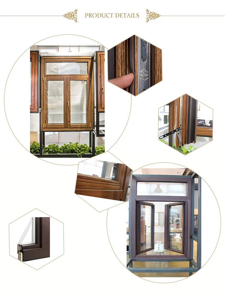 Germany PHI certificate  high energy  performance thermal break aluminium wood  passive windows for house