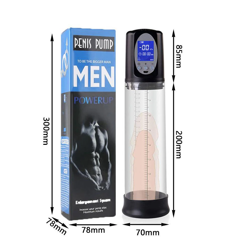 Hulamy Penis Vacuum Pump for Male ED Enhancement Erectile Enlargement Penis Enlarger become bigger