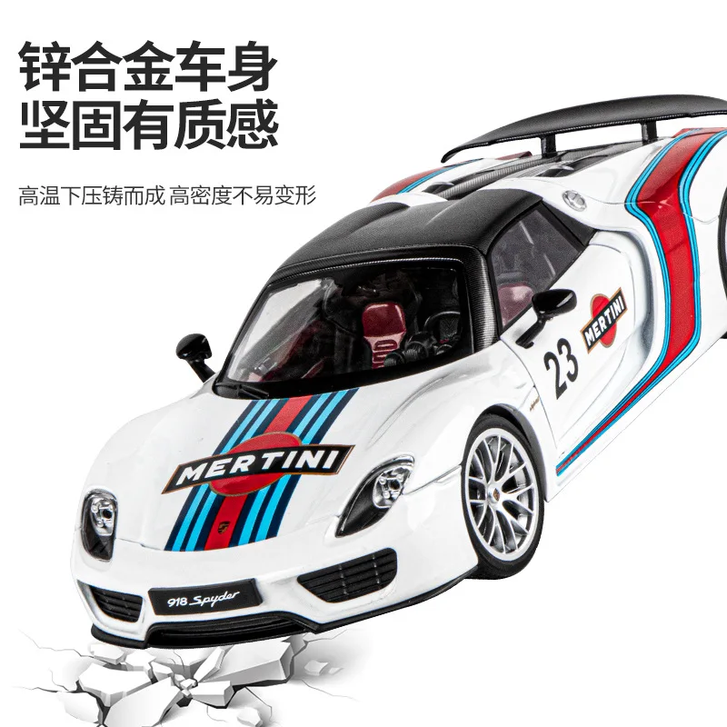 OK 1:18 918 Martini Painted Limited Edition Alloy Diecast Car Model Collection of Hobby Ornaments Sound & Light Serie Gift
