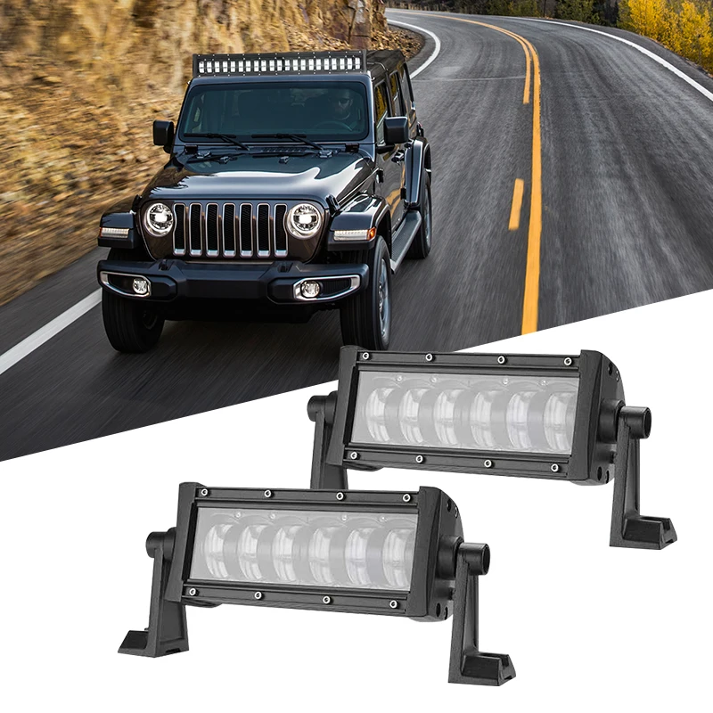 48W-408W Led Light Bar with High Low Beam Led Work Lamp Lens Spotlight for 4X4 SUV ATV Truck Off Road Boat LED Bar Lighting