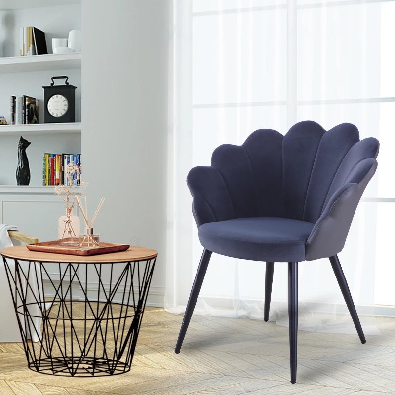Scandinavian Style Modern Velvet Dining Chair Upholstered Home Furniture TV Velvet Lounge Chair Upholstered Chair