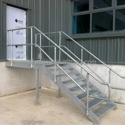 Industrial platform steel step stair ladder with