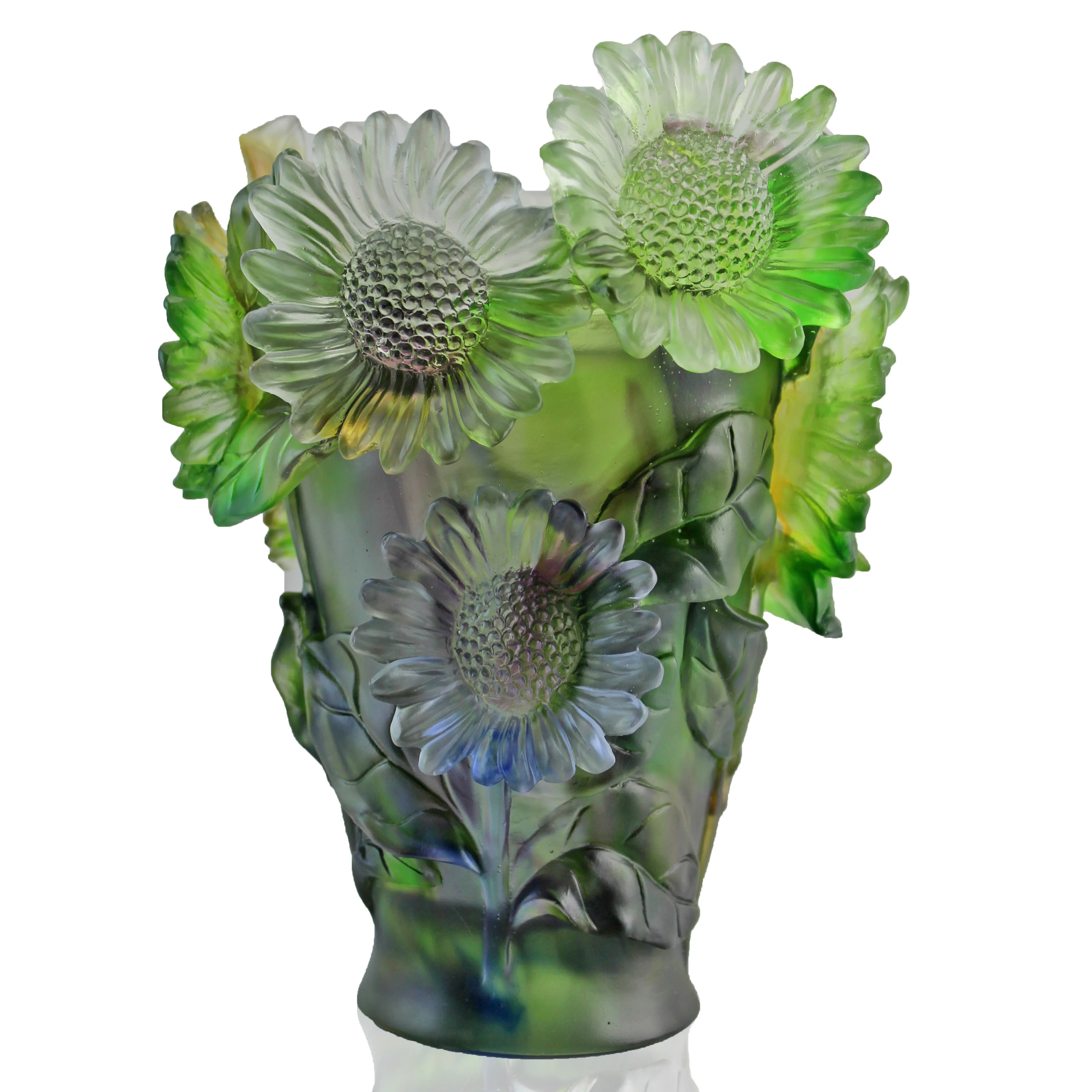 Fengming Modern Handmade Vase Flower Vase for Home Wedding Decoration Liuli Crystal Gift Packaging Murano Glass Sculpture 1 Pcs