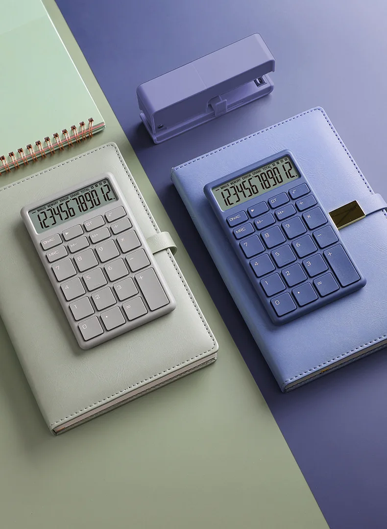New Popularity 12 Digits Portable Calculator Simple Fashion Cute Compact Office Mini Business Office Scientific Calculator