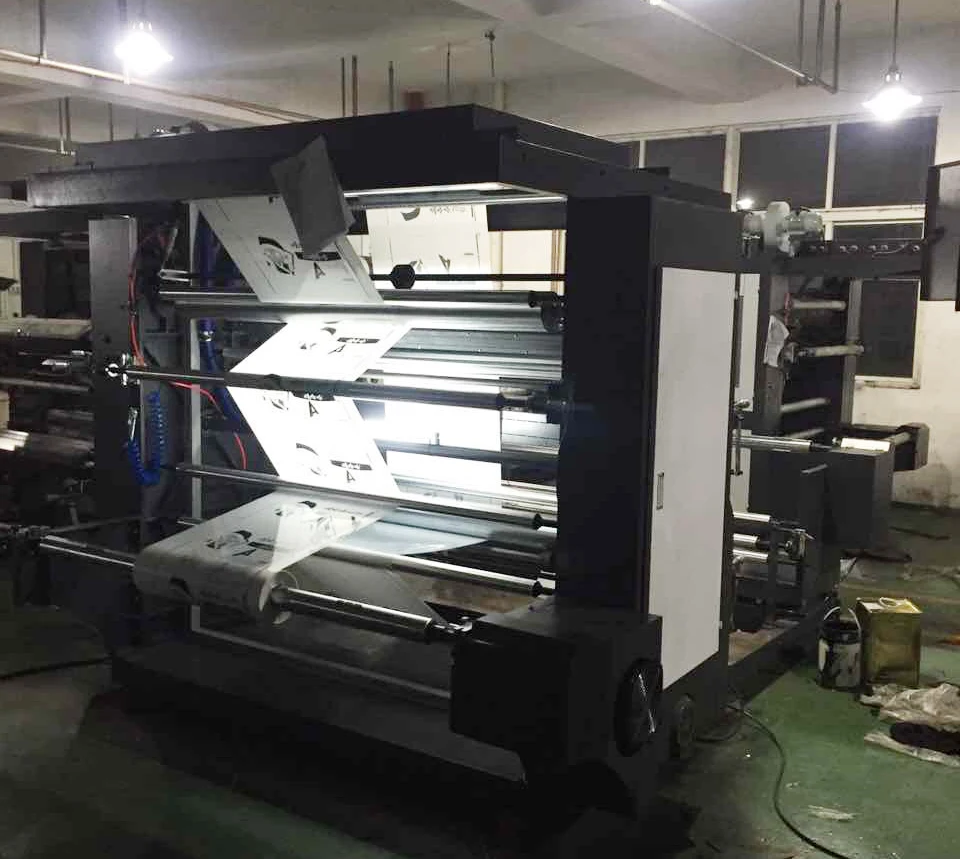 1000mm for paper bopp opp pp pe pv pet plastic rolls mini two/one colour flexo printing machine