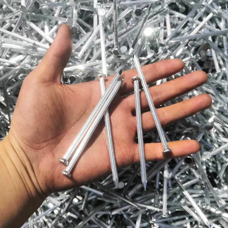 China round flat head plain shank galvanized 3 inch construction nails steel galvanized cement concrete nails