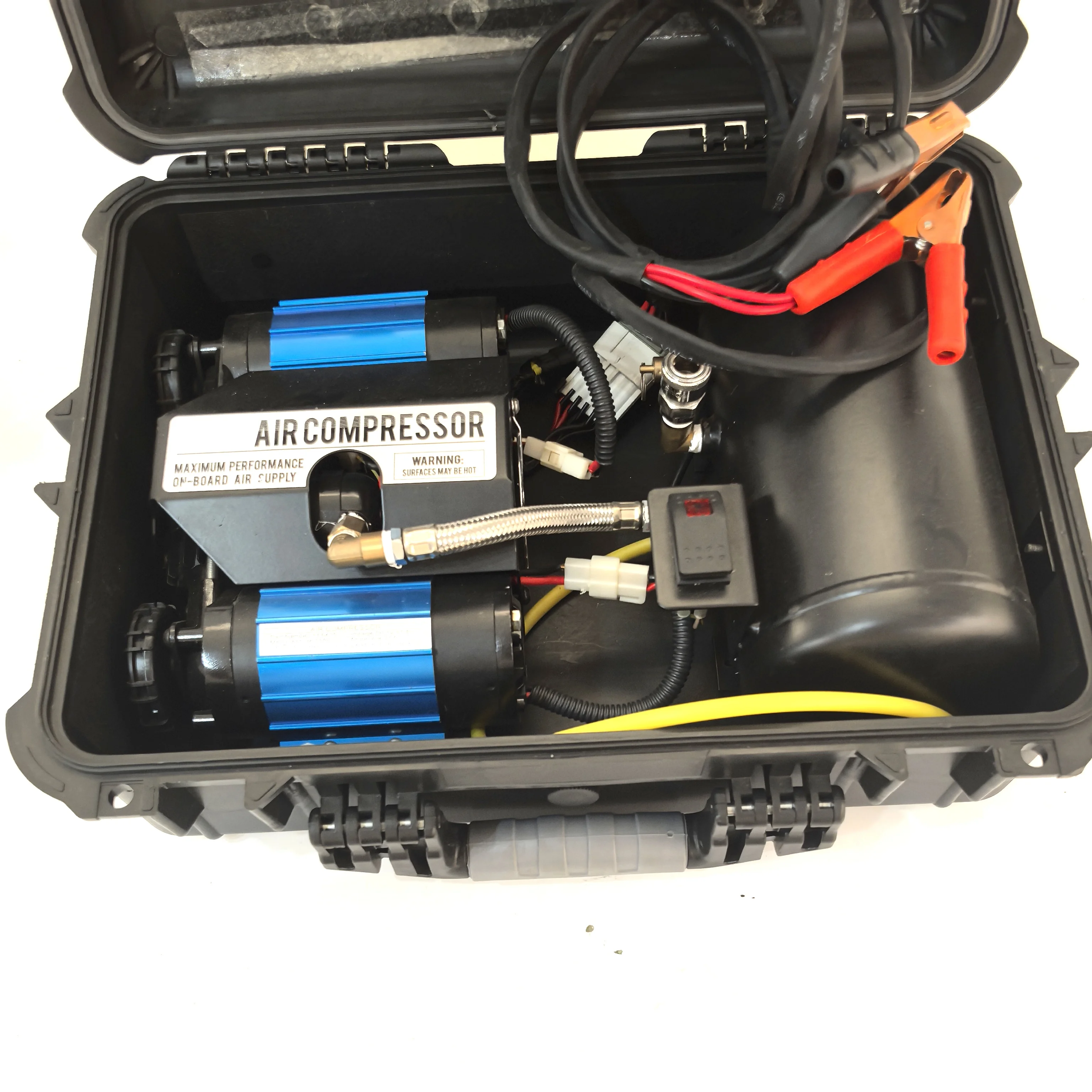 4WD car air auto  DC 12v  Air Pump Metal Air Compressor with pressure switch and hose