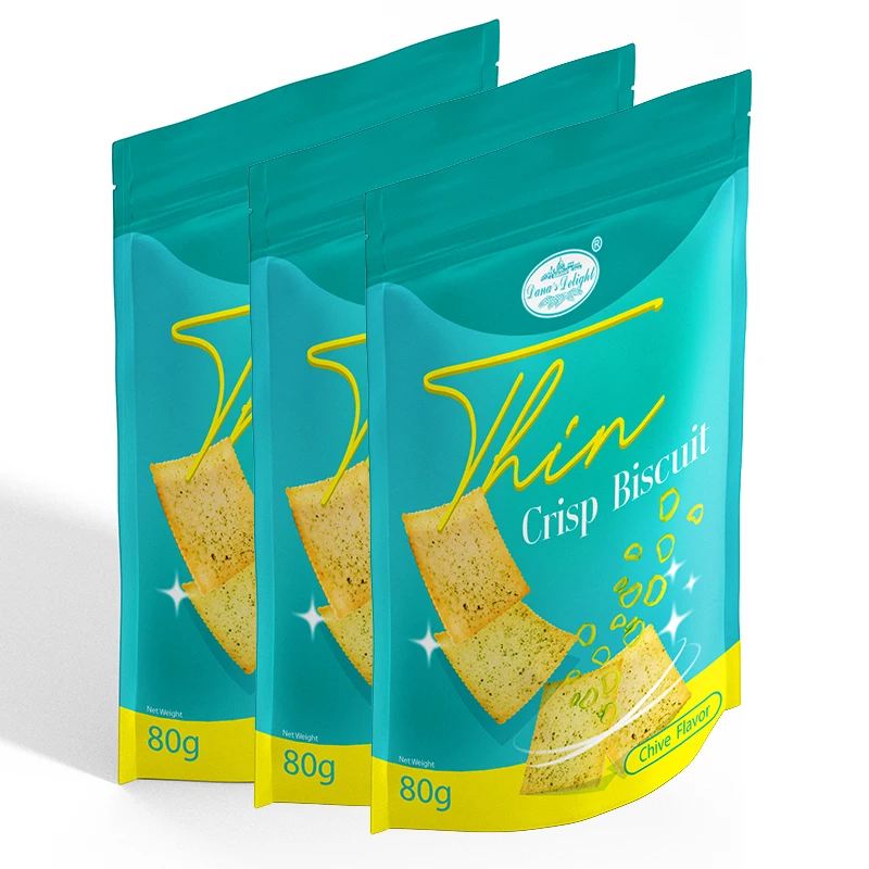 OEM salty biscuit cracker Casual snacks halal seaweed thin biscuits