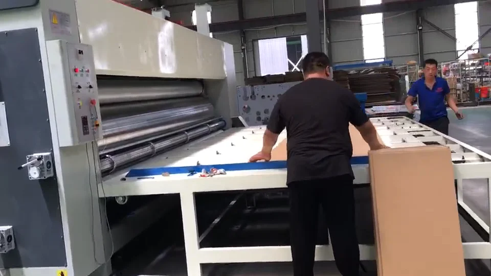Semi automatic flexo ink carton 4 colors printer slotter die cutter machine