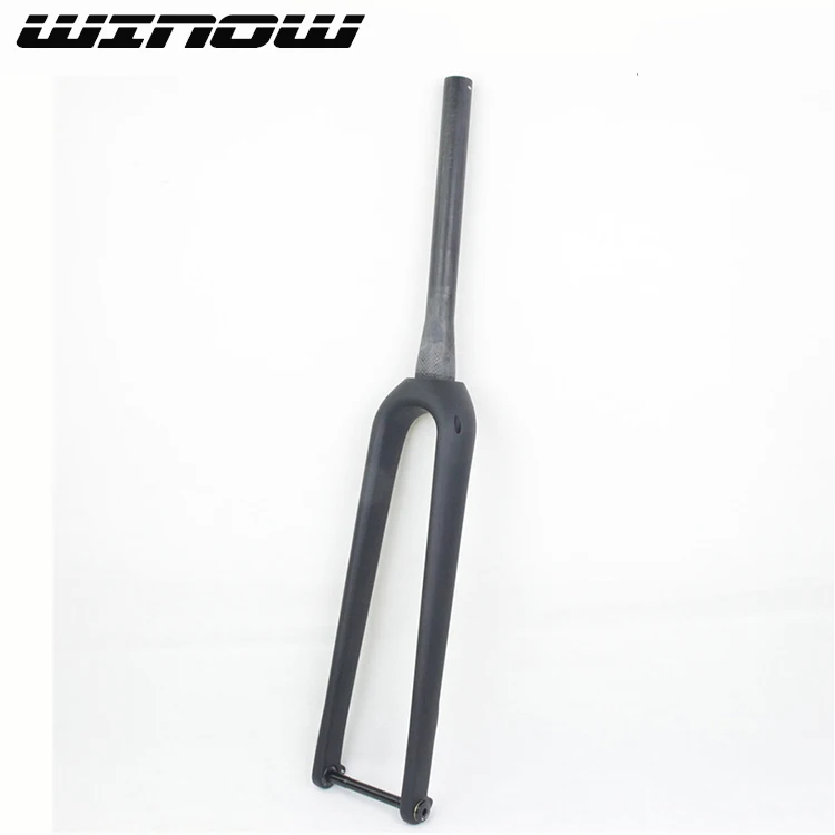 Winowsports 700*45C Carbon gravel bike fork Fork Rake 55mm carbon road bicycle fork Disc Brake 160-140MM
