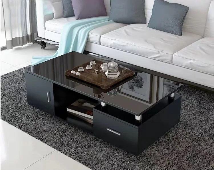 Chinese Factory Home MDF Living Room Nesting Coffee Table Chrome Tea Table
