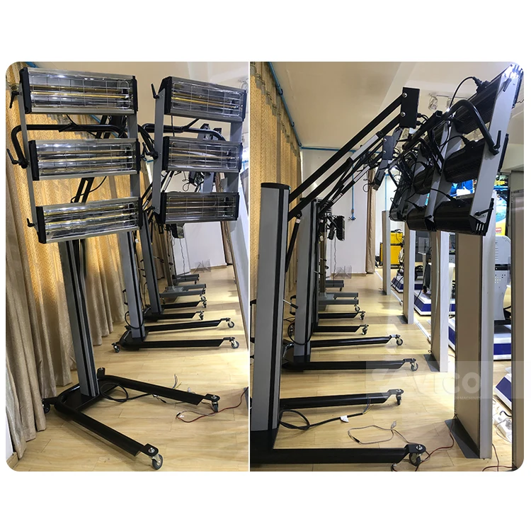 Vico hot selling  6 head Shortwave Infrared Curing Lamps for painting drying infrared heat lamps VBL-6DA