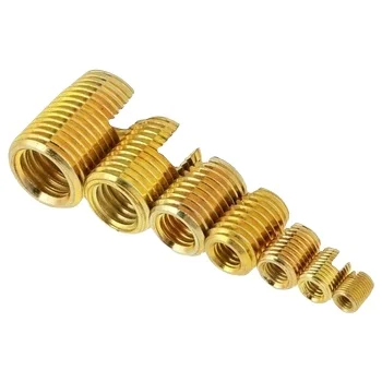 Industrial M10*1.5-18L Brass Spacer Insert Self-Tapping Repair with Zinc Plating Stainless Steel