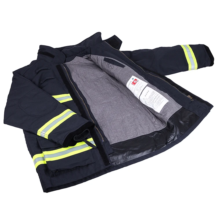 European Standard  EN 469 Aramid Fireman Flame Retardant Fire Fighting Clothing Firefighter Suit
