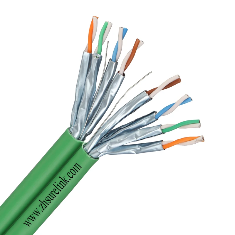4pair shielded internet cable computer sftp cat7 cat8 U/FTP CAT7 SSTP PVC Jacket 1000Mhz 305meter