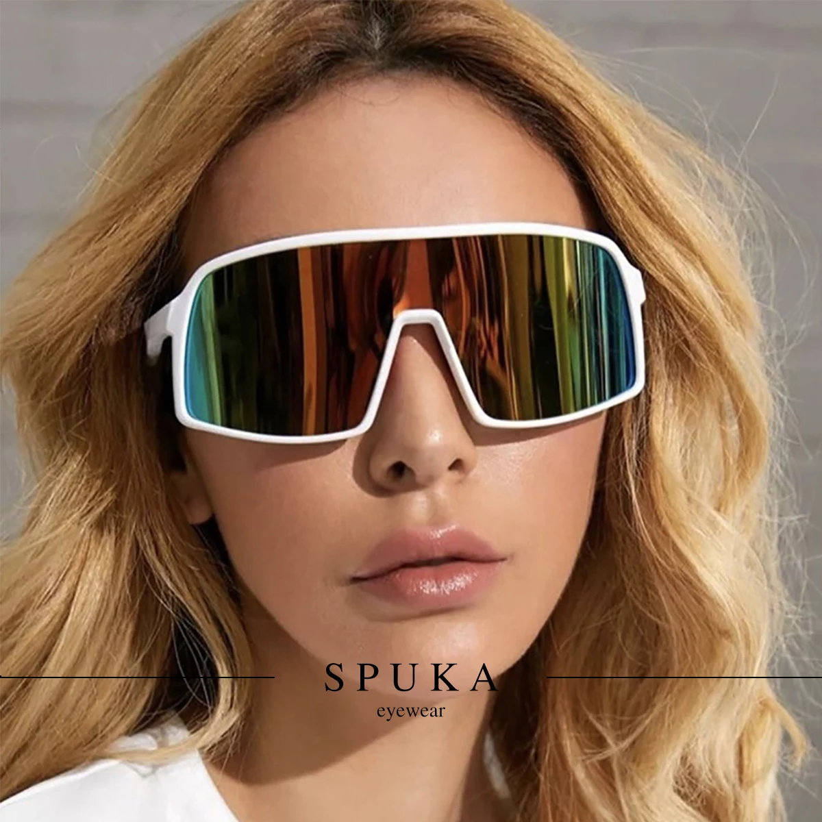 SPUKA #1998 спортивные очки с УФ-зеркальными линзами для мужчин и женщин
