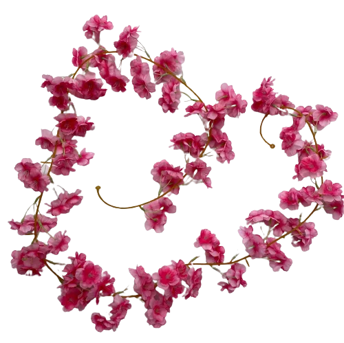 Оптовая цена розовая вишня висит Виноградная шелковая гирлянда