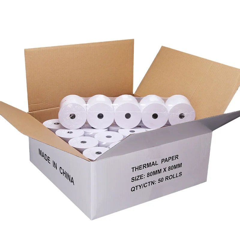 Thermal Paper Roll Wholesale BPA free 3 1/8 x 230 Thermal Paper Receipt Rolls for Cash Register POS Printer.