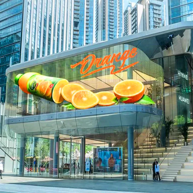 High Performance Flexible Led Clear Video Film Screen P3 P4 P5 P6 P8 P10 3D Hologram Transparent Led Display For Glass Wall