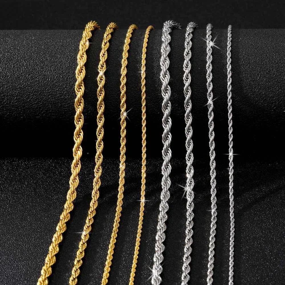 VKME хип-хоп Базовая цепь 18k позолоченная кубинская ожерелье из нержавеющей стали