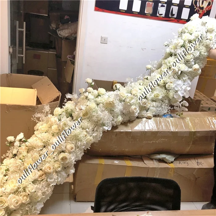 F-1805 Wedding Decoration White Wedding Stage Flower Arch