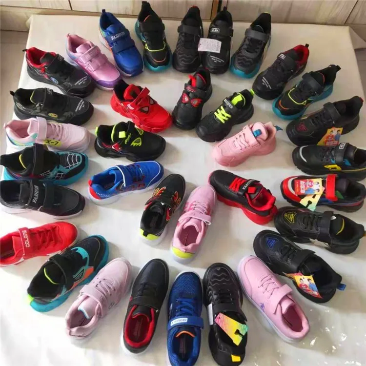 Wholesale mix style children sport sneakers kids casual walking shoes stock